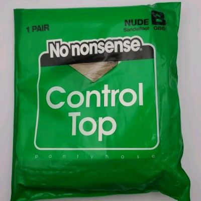 No Nonsense Control Top Nude Sheer Toe 086 Size B 070011726411 Vintage NEW